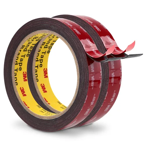 Miniatura 34 de 3M Cinta de doble cara resistente de 1 pulgada x 15.4 pies, cinta de montaje negra 5925 cinta de espuma adhesiva fuerte impermeable para decoración