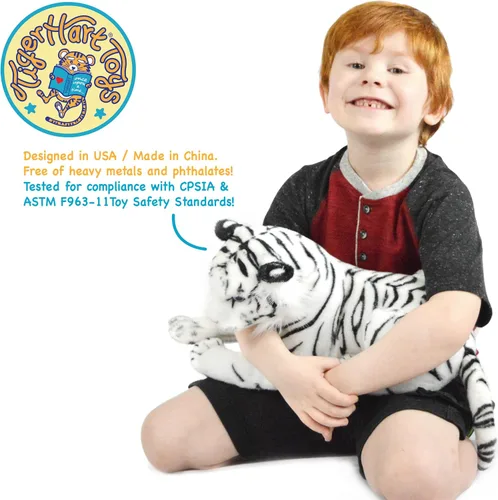 Miniatura 6 de TigerHart Saphed El Tigre Blanco - Peluche de 17 Pulgadas