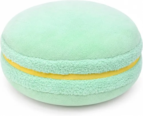 Miniatura 7 de Almohada decorativa redonda de plush con forma de macarrón ChezMax, de 14.5 pulgadas