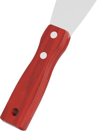 Miniatura 4 de Cuchillo de masilla, herramienta raspadora de acero inoxidable de 2 pulgadas, cuchillos de metal con mango de madera para paneles de yeso