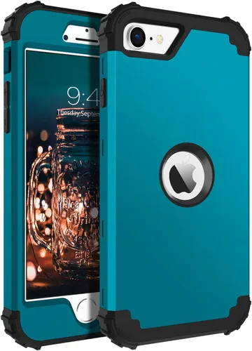 Miniatura 17 de BENTOBEN Funda para iPhone SE 2022 y iPhone SE 2020, resistente 3 en 1, cuerpo completo, resistente, a prueba de golpes, híbrida de policarbonato
