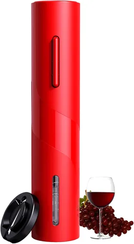 Miniatura 12 de COKUNST Abrebotellas de vino eléctrico, funciona con pilas, con cortador de papel de aluminio, removedor de sacacorchos con botón de un solo clic