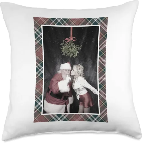 Miniatura 4 de Dolly Parton Kissing Santa Clause - Almohada de almohada, 16 x 16 pulgadas, multicolor