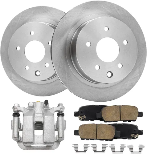 Miniatura 92 de Detroit Axle - 4 rotores de freno para Ford 2012 2013 2014 F-150 Lobo, repuesto de rotores de freno de disco: rotor delantero de 13.78 pulgadas