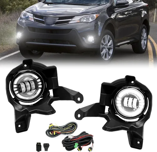 Miniatura 13 de Fog Lights Compatible With 2013 2014 2015 Ford Explorer Front Bumper Driving Lamp Assembly Clear Lens