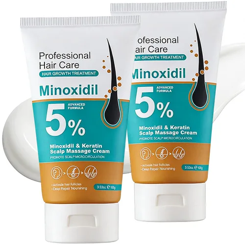 Miniatura 8 de Crema de masaje para el cuero cabelludo de minoxidil al 5%, minoxidil para hombres y mujeres, suero de crecimiento del cabello, minoxidil