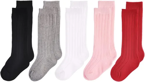 Mini angel Calcetines hasta la rodilla para bebé calcetines hasta la rodilla 35 pares calcetines de vestir sin costuras para recién nacidos niños y