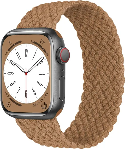 Miniatura 18 de Correa elástica de nylon trenzada Solo Loop, compatible con correas de Apple Watch de 1.496 pulgadas, 1.575 pulgadas, 1.614 pulgadas, 1.654