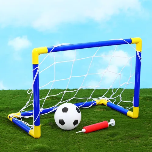 Miniatura 5 de Kisangel Mini juego de portería de fútbol para niños de 8 a 12 años, para interiores y exteriores, plegable, red de fútbol de plástico ligera