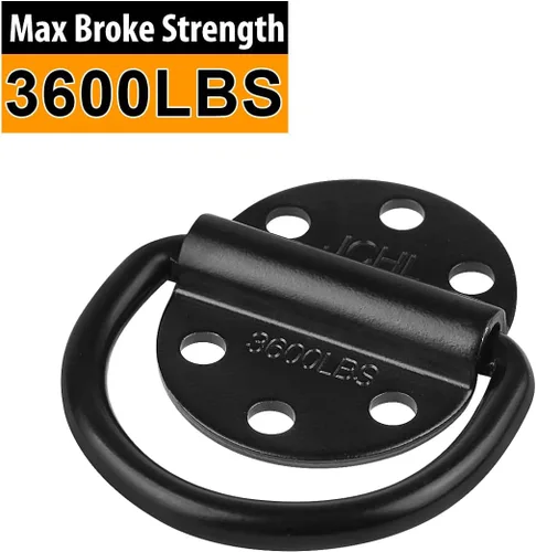 Miniatura 2 de Anclajes de amarre de acero resistente de 3600 libras de capacidad para cargas en remolques, camiones, caravanas, cámperes, camionetas, ATV, SUV