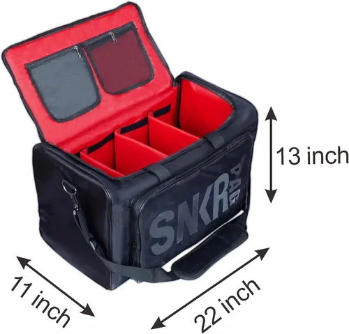 Miniatura 7 de Bolsa de deporte y bolsa de viaje, Rojo -, Bolsa de viaje con compartimentos interiores ajustables