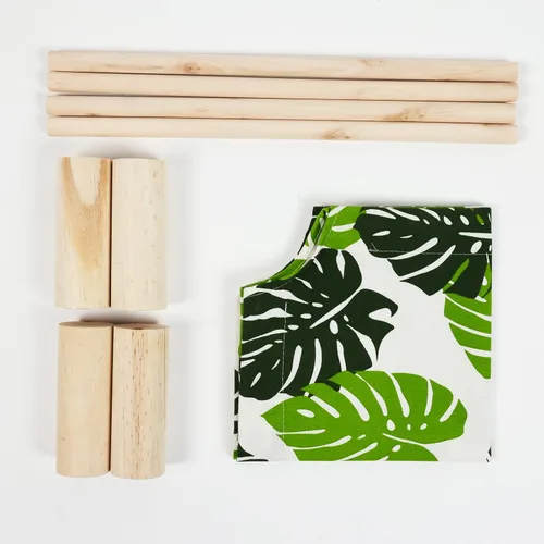 Miniatura 5 de Patas Lague Cama y Hamaca para Perros Pequeños, Cama de Madera Transpirable para Gatos, Conejos y Mascotas, Cama ElevadA de Enfriamiento para Hoja