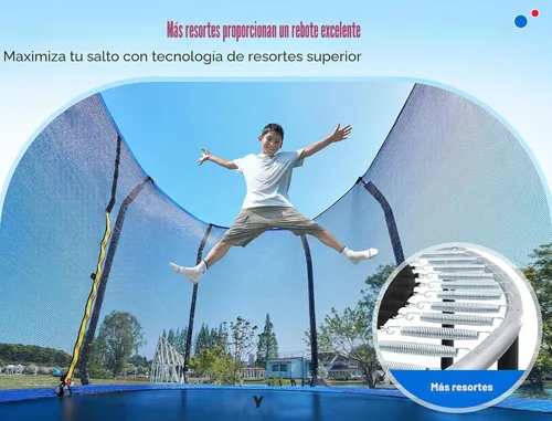 Miniatura 5 de ORCC Trampolín ovalado para exteriores con red de seguridad, trampolín de gimnasia recreativa para niños, trampolines de jardín con marco de acero
