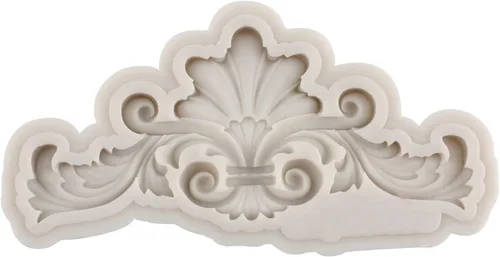 Miniatura 3 de Moldes de silicona estilo barroco con espirales, moldes de encaje, moldes de flores en relieve, molde de filigrana para decoración de pastel