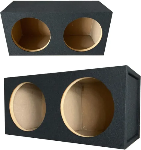 Audiotek CA-12DS Pro Dual Seal Caja de altavoz de audio para vehículo de 12 pulgadas, caja de altavoces de audio para automóvil, tablero de fibra de