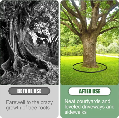 Miniatura 5 de Barrera de raíz de árbol de 18 pulgadas x 20 pies x 60 mil, barrera de raíz de hierba, barrera de bambú para bordes de jardín para bloques de bordes