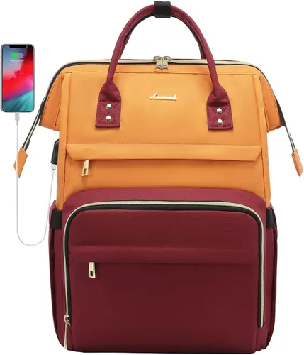 Miniatura 23 de LOVEVOOK - Mochila para ordenador portátil para mujer, de moda, de negocios, de viaje, mochila para estudiantes, mochila de trabajo para profesores