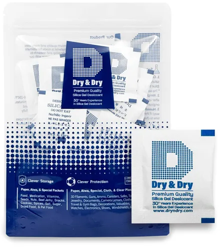 Miniatura 34 de Dry & Dry 0.04 oz [50 paquetes] Paquetes de gel de sílice desecantes, paquetes de sílice - Paquetes de gel de sílice recargable, paquetes