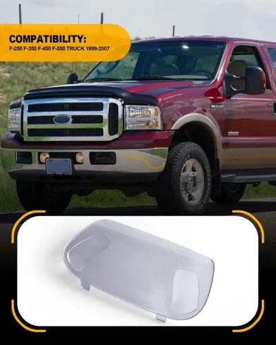 Miniatura 6 de Cubierta de lente de lámpara de cúpula transparente cubierta interior de luz compatible con Ford F-250 F-350 F-450 F-550 Truck 1999-2007
