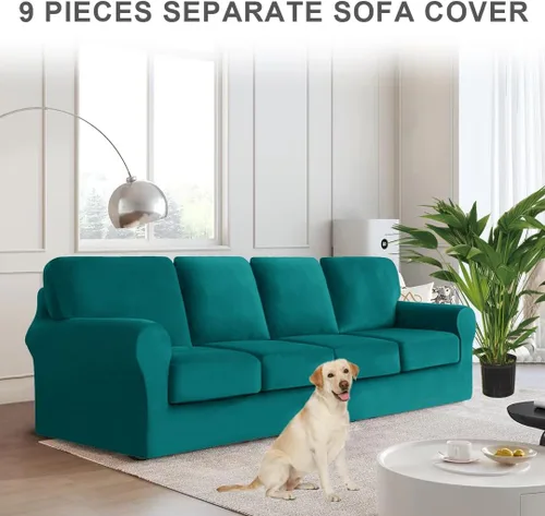 Miniatura 245 de Funda para Sofá de Terciopelo, Fundas Elásticas para Sofá para Funda Principal Separada/Respaldos y Cojines de Asiento, Funda para Sofá, para Fundas