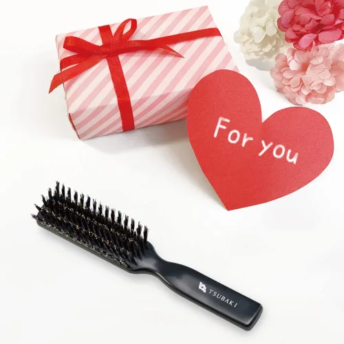 Miniatura 4 de Generic Cepillo de pelo de cerdas de jabalí natural [fabricado en Japón] con aceite de camelia, cerdas suaves [cepillo para el cabello], calidad