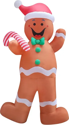 Miniatura 9 de Decoración inflable gigante de Navidad con luz LED de 12 pies para exteriores, decoración inflable para patio/fiesta/césped/jardín/entrada