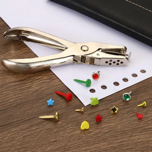 Miniatura 5 de PATIKIL Brads de 0.315 x 0.709 in para manualidades de papel, 300 piezas redondas de metal para proyectos de manualidades y álbumes de recortes
