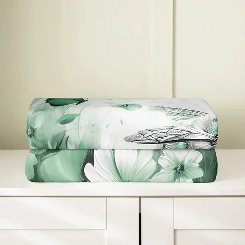 Miniatura 3 de Erosebridal Manta de abeja de 40 x 50 pulgadas, manta de sherpa cálida con estampado de animales 3D para sofá de cama, manta de microfibra suave