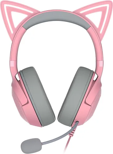 Miniatura 4 de Auriculares Razer Kraken Kitty V2 USB con cable RGB: Orejas Kitty Chroma - Iluminación reactiva para transmisión - Micrófono cardioide HyperClear