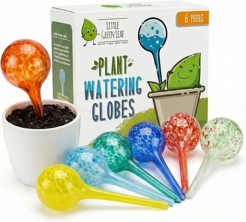Miniatura 10 de Little Green Leaf LGL - Globos de riego para plantas, globos de riego automático. Insertos decorativos de riego automático. Picos de riego