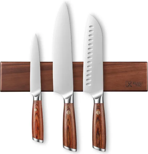 Miniatura 9 de Juego de cuchillos de cocina, 3 piezas japoneses de acero inoxidable de alto carbono, cuchillos de cocina de chef profesional ultra afilados Santoku