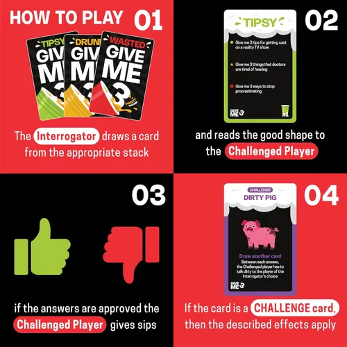Miniatura 6 de SAVANA Dame 3 juego de beber - Juegos de beber para adultos de ritmo rápido e hilarante Más de 2 jugadores Juego de reglas de 10 segundos
