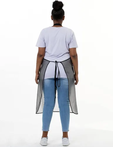 Miniatura 5 de Delantales impermeables de talla grande para mujeres y hombres con bolsillos, vinilo de goma duradero ajustable para cocinar platos