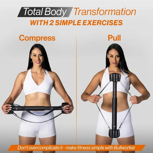 Miniatura 4 de Bullworker X5 Pro 28" - Equipo de ejercicio isométrico, entrenamiento de fuerza portátil en casa, equipo de gimnasio para espalda, hombros, bíceps