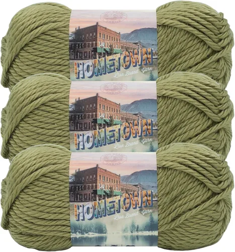 Miniatura 16 de Lion Brand Yarn Hometown - Ovillo de lana súper voluminoso para tejer, ganchillo y manualidades, 1 unidad, Phoenix Azalea