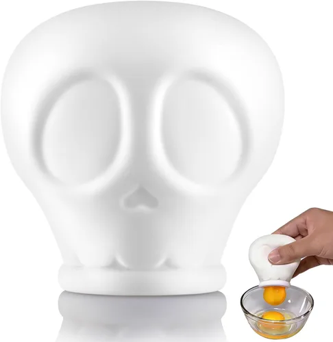Separador de yema de huevo de esqueleto, separador de huevos de silicona para huevos crudos, accesorios de cocina lindos, accesorios de cocina