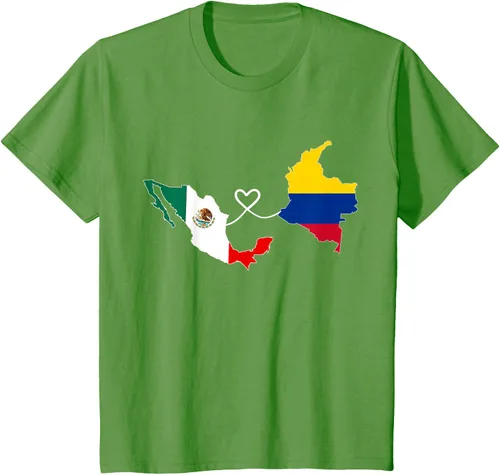 Miniatura 53 de Camiseta Half Colombian Half Mexican Flag Map DNA Mexico Colombia