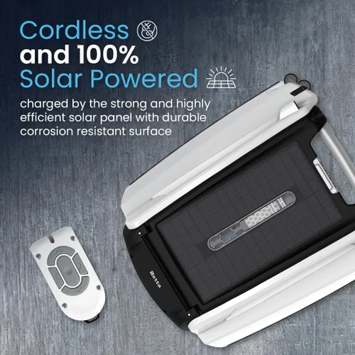 Miniatura 6 de Betta SE Limpiador robótico automático para piscina con energía solar y superficie espumadora con batería de limpieza continua 24/7 y motores Blanco