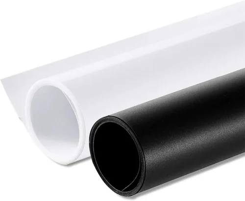 Miniatura 10 de Meking Fondo de PVC de 39.37 x 78.74 pulgadas, fondo negro mate y reflectante para fotografía, fondos de vinilo reutilizables para fotografía