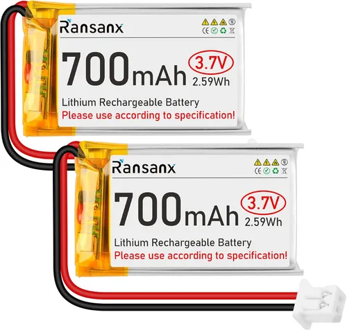 Batería Lipo de 3.7 V 700 mAh 702540 Batería recargable de polímero de litio con conector Micro JST 2.0 Circuito de protección integrado para