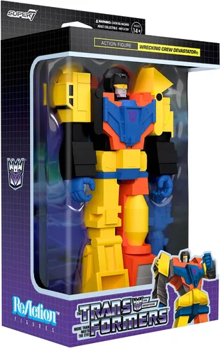 Miniatura 3 de Super7 Transformers Wrecking Crew Devastator - Figura de acción de Transformers de 3.75 pulgadas con accesorio, coleccionables clásicos de dibujos