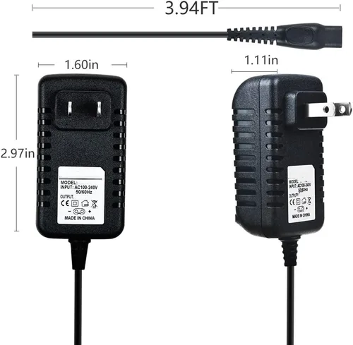 Miniatura 4 de Adaptador de corriente Cargador de CA compatible con la afeitadora Philips Norelco Aquatec AT830 AT830/41 AT815