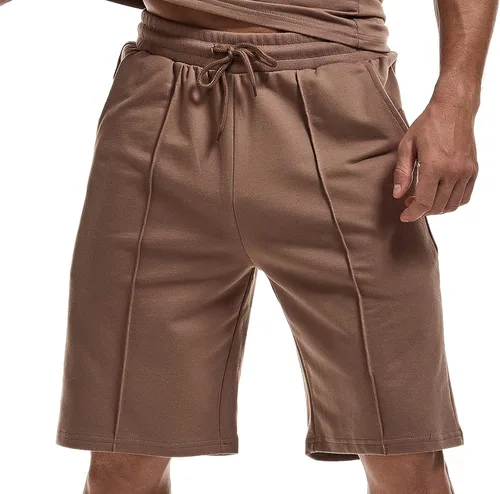 Miniatura 4 de Conjunto de 2 piezas para hombre de verano casual cuello redondo muscular manga corta camisetas y pantalones cortos deportivos de ajuste clásico