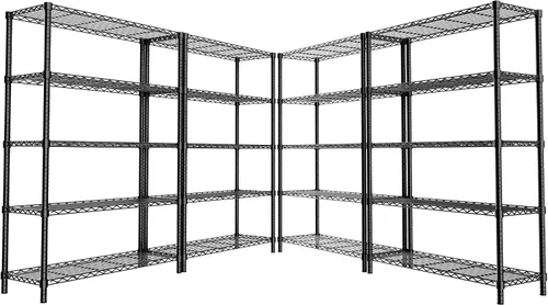 Miniatura 10 de Estantería de alambre resistente de 45 pulgadas de ancho x 20 pulgadas de profundidad x 47 pulgadas de alto, estante de almacenamiento de 3 niveles