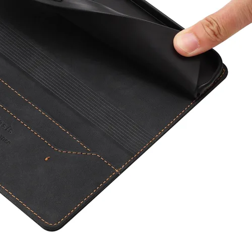 Miniatura 6 de Compatible con Oukitel C1 / C1 Pro Flip Kickstand Cierre Magnético Cartera Funda Negro
