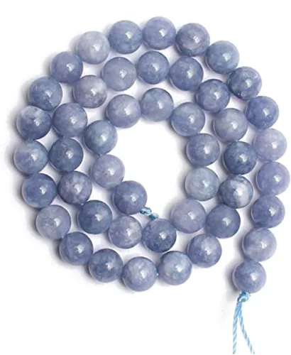 Miniatura 4 de Adabele - 2 hebras de piedras preciosas curativas de cuarzo tanzanita opaco natural de 0.394 pulgadas (0.394 in), cuentas sueltas redondas y sueltas