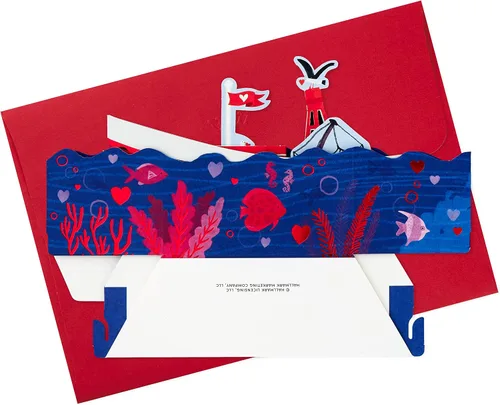 Miniatura 6 de Hallmark Paper Wonder - Tarjeta desplegable para el día de San Valentín para marido, esposa, novio, novia (barco de pesca)