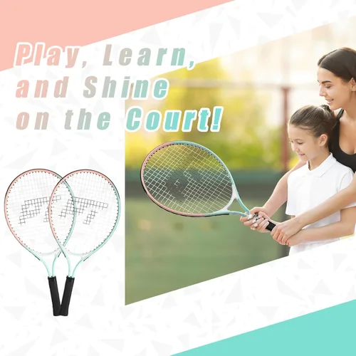 Miniatura 7 de PICKLETECH Kids Tennis Racket for Junior Toddlers Starter Kit 17-25" Tennis Racquet for Girls and Boys with Carry Bag, Lightweight for Beginners Cian