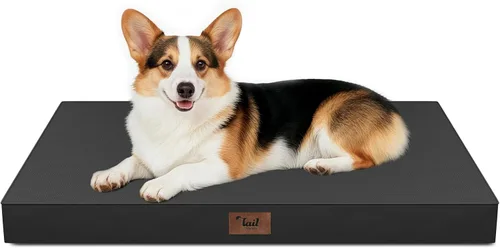 Miniatura 90 de Cama ortopédica de felpa para perros y cachorros medianos, camas impermeables para perros de 30 x 20 pulgadas con funda extraíble lavable, tapete
