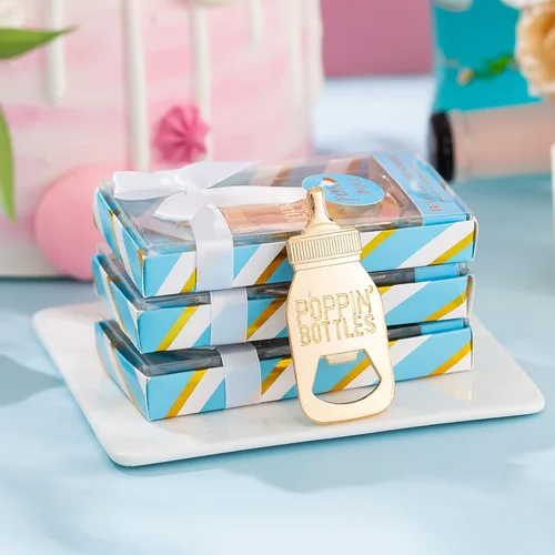 Miniatura 3 de 24 abridores de biberones favoritos para baby shower, regalos, decoraciones o cajas de regalo de recuerdo para invitados, diseño Poppin para niños